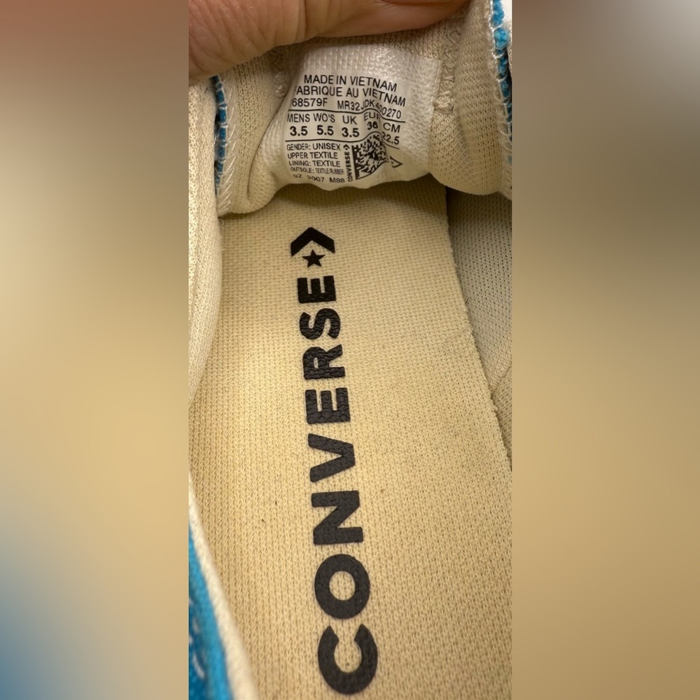 Converse Chuck Taylor All Star Low Top Sneakers Blue Size 5.5 Women 3.5 Men - Picture 11 of 11